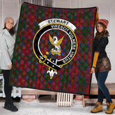 Stewart of Urrard Tartan Crest Quilt